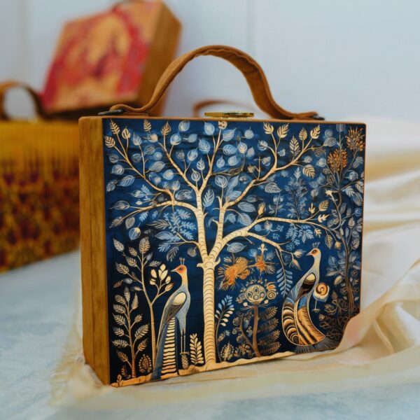 Printed Suitcase Style Clutch