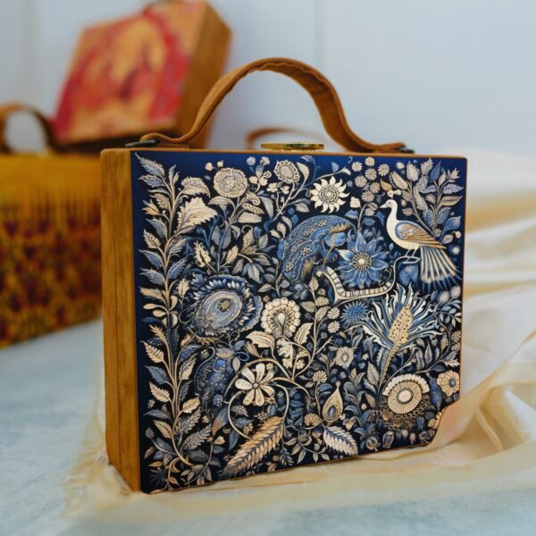 Printed Suitcase Style Clutch