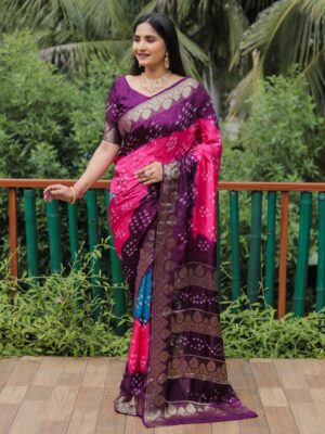 Bandhej / Badhni Print Silk Sarees