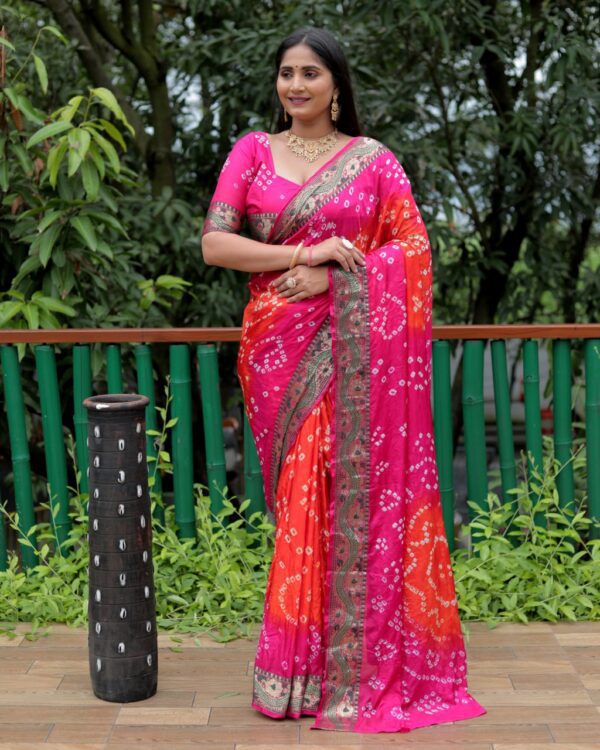 Bandhej / Badhni Print Silk Sarees