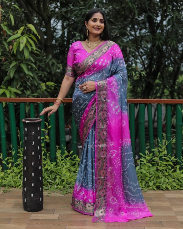 Bandhej / Badhni Print Silk Sarees