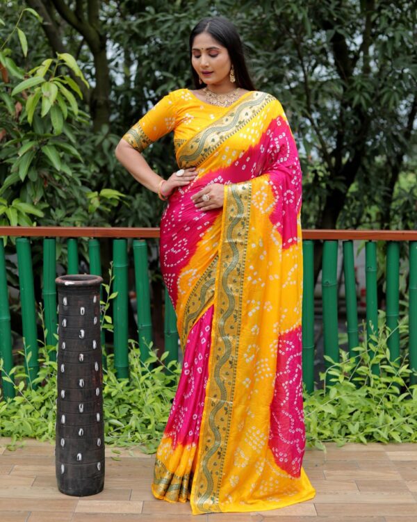 Bandhej / Badhni Print Silk Sarees