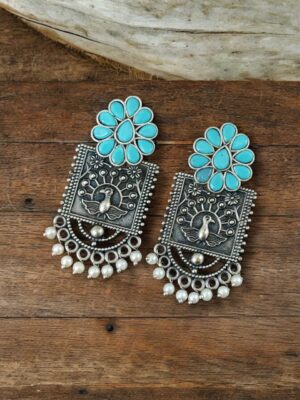 Peacock Stud Earrings