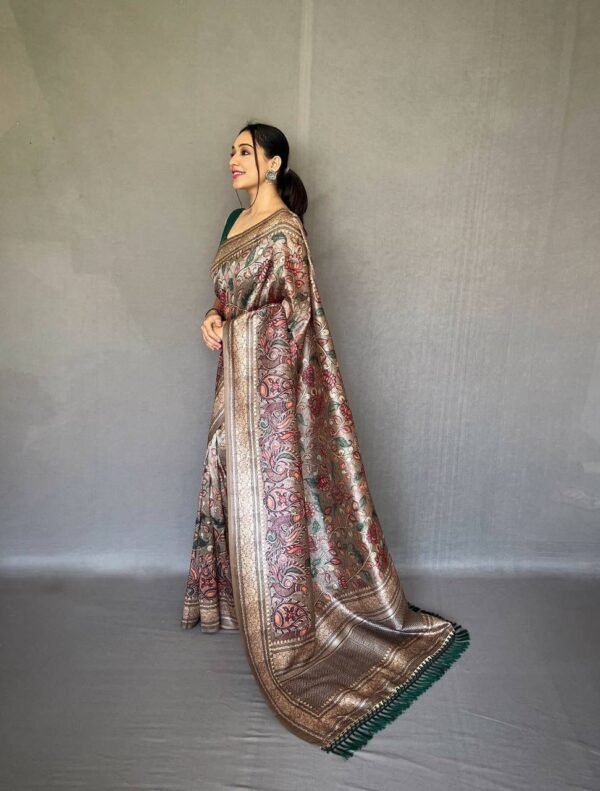 Kalamkari Printed Soft Silk Saree