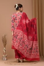 Exclusive Designer Pure Hand Block Printed Women’s Kurta-Kurti Set - 3-Piece Stitched Suits | My HandiCraft India - Image 6