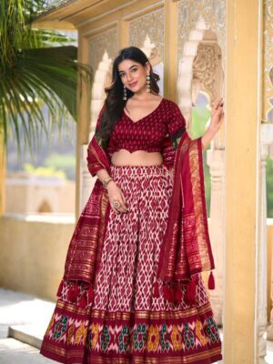 Tussar Silk Lehenga Choli Set