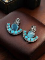 Silver Replica Stone Earrings