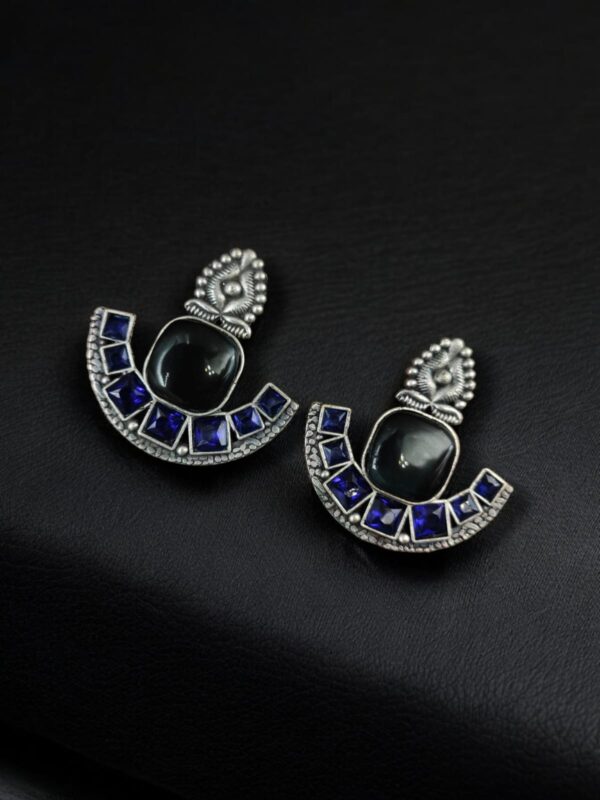 Silver Replica Stone Earrings