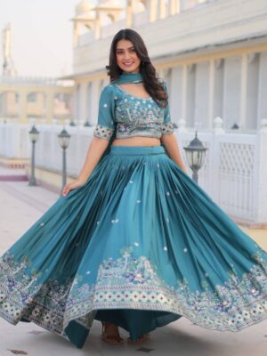 Georgette Embroidered Lehenga Choli