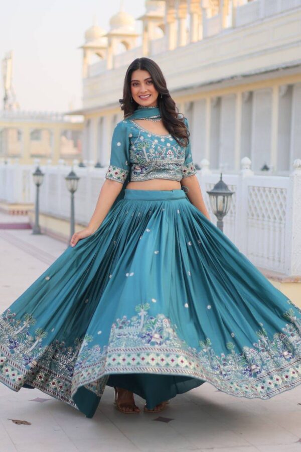 Georgette Embroidered Lehenga Choli