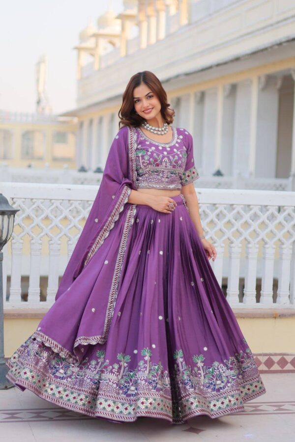 Georgette Embroidered Lehenga Choli