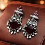 Silver Replica Peacock Studs