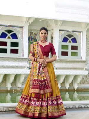 Tussar Silk Lehenga Choli