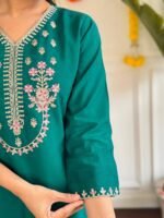 Chanderi Embroidered Kurta Set