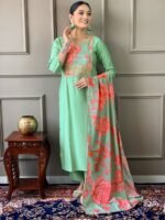 Chanderi Embroidered Kurta Set