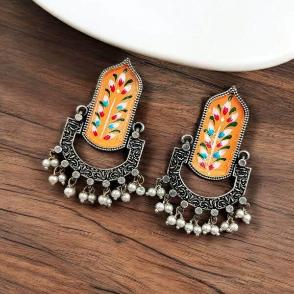 Hand Painted Dangler Earrings
