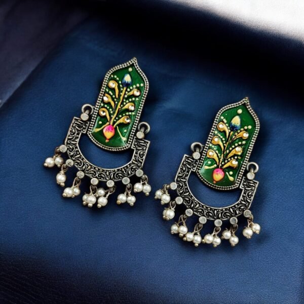 Hand-Painted Dangler Earrings