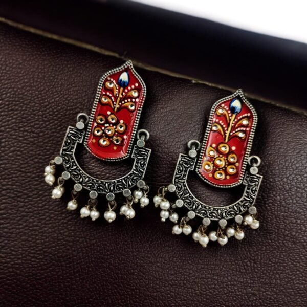 Hand-Painted Dangler Earrings