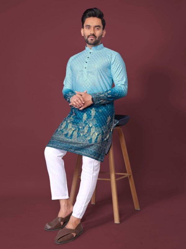 Multicolour Mens Kurta