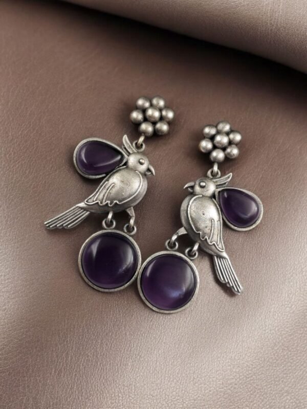Monalisa Stone Flower Stud Earrings