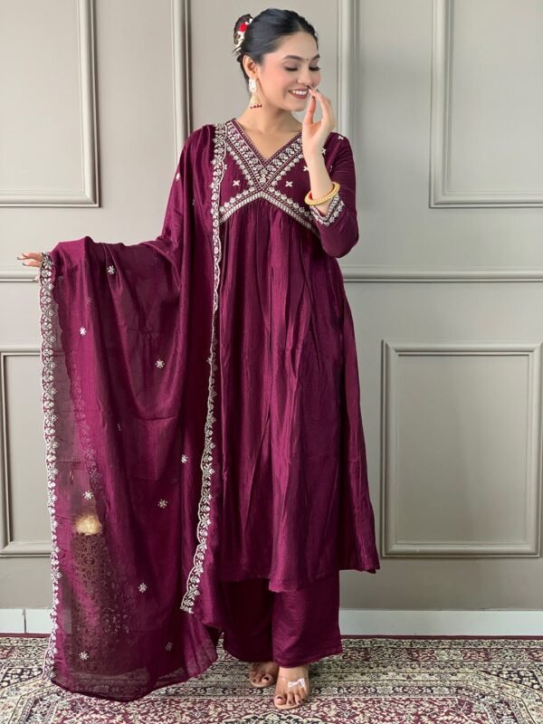 Vichitra Silk Kurta Set